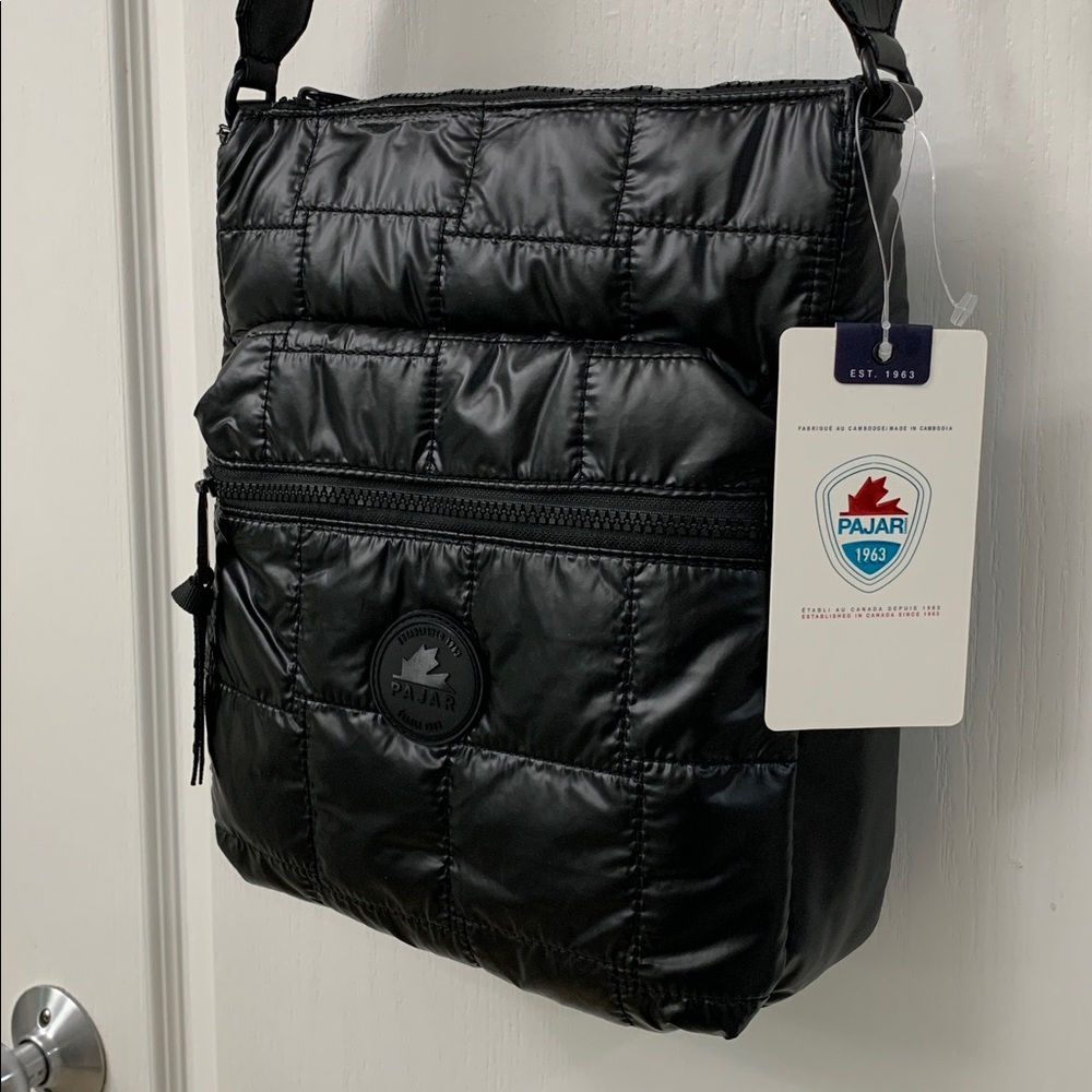 Pajar Black Quilted Puffer Crossbody